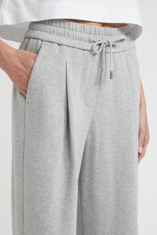 Cotton Lurex fleece trousers