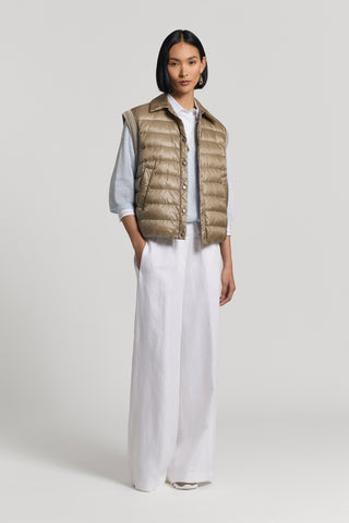 Viscose linen herringbone trousers