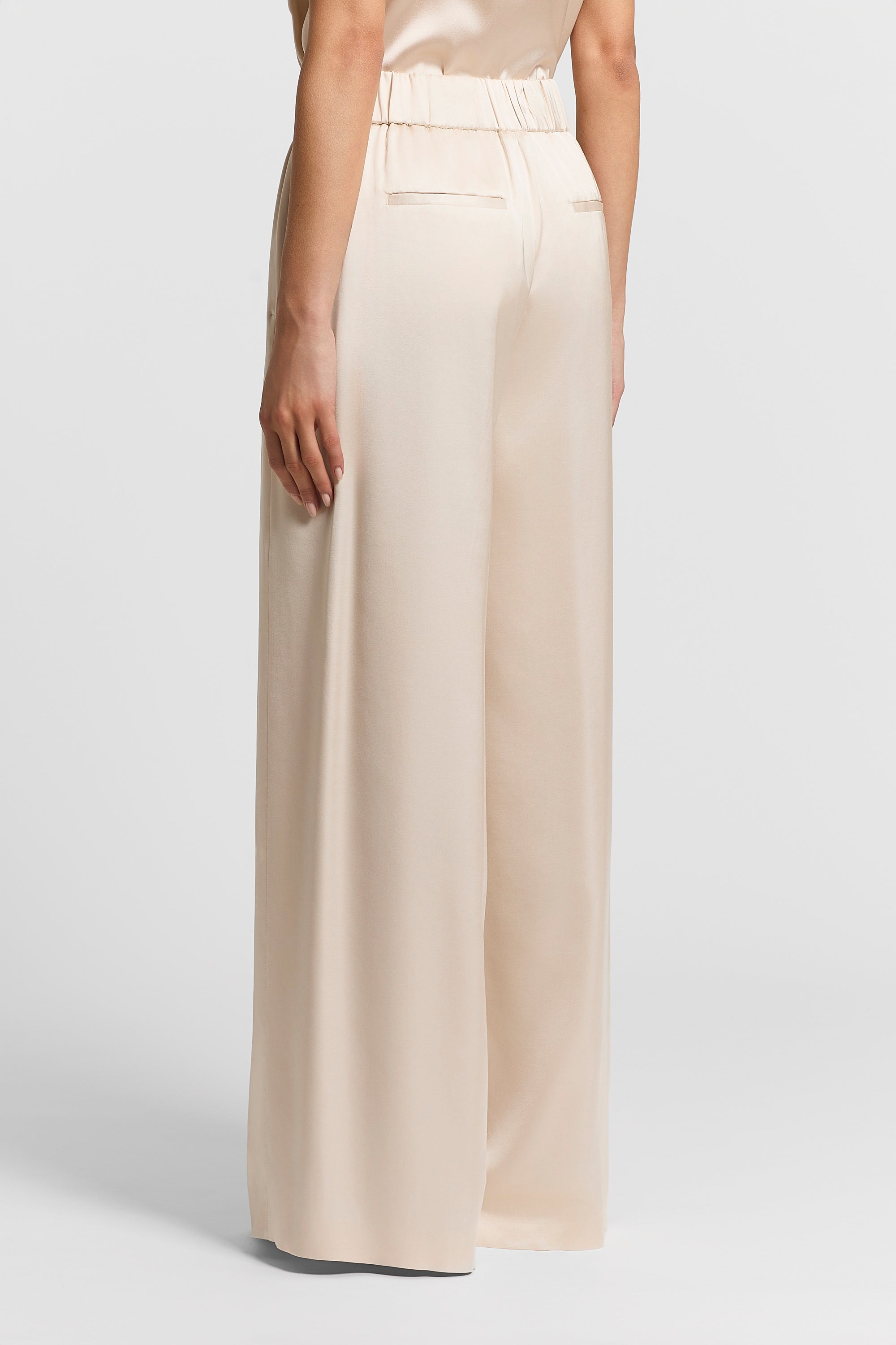 Viscose satin trousers | Peserico US