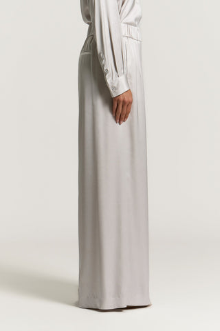 Viscose satin palazzo trousers