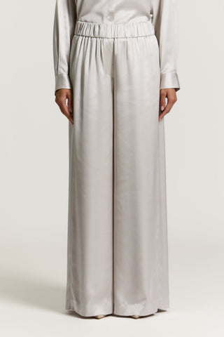 Viscose satin palazzo trousers