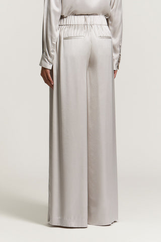 Viscose satin palazzo trousers