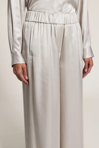 Viscose satin palazzo trousers