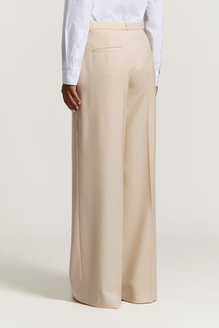 Lurex wool flannel palazzo trousers