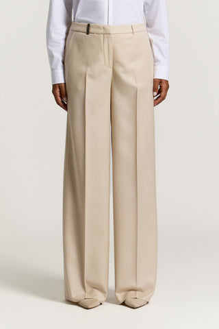 Lurex wool flannel palazzo trousers