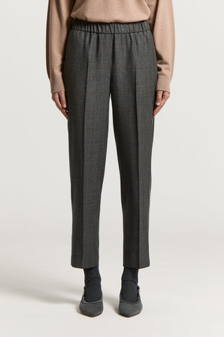 Pure wool cigarette trousers