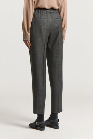 Pure wool cigarette trousers
