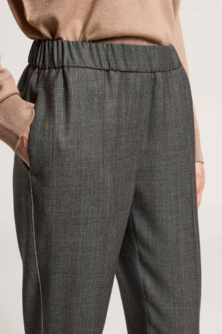Pure wool cigarette trousers