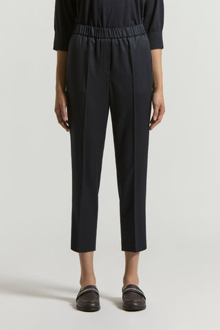 Pure wool gabardine trousers