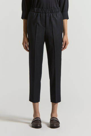 Lurex wool flannel trousers