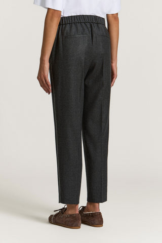 Lurex wool flannel trousers