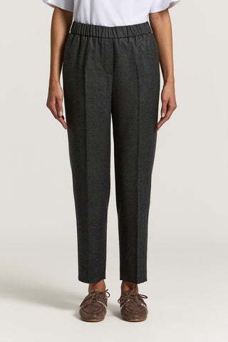 Lurex wool flannel trousers