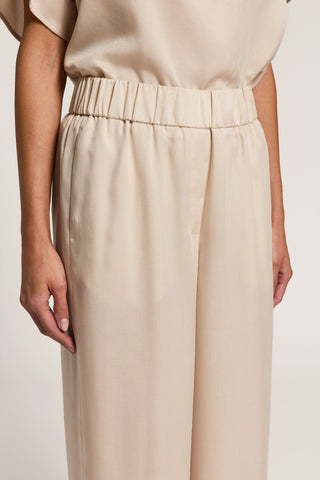 Peach-finish pure tencel trousers
