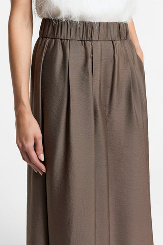 Flared lyocell-blend trousers