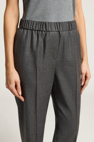 Wool flannel cigarette trousers
