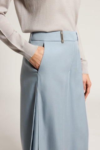 Pure tencel twill palazzo trousers