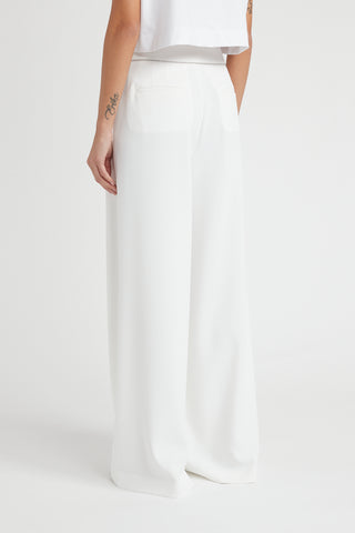 Flowing cady crepe palazzo trousers