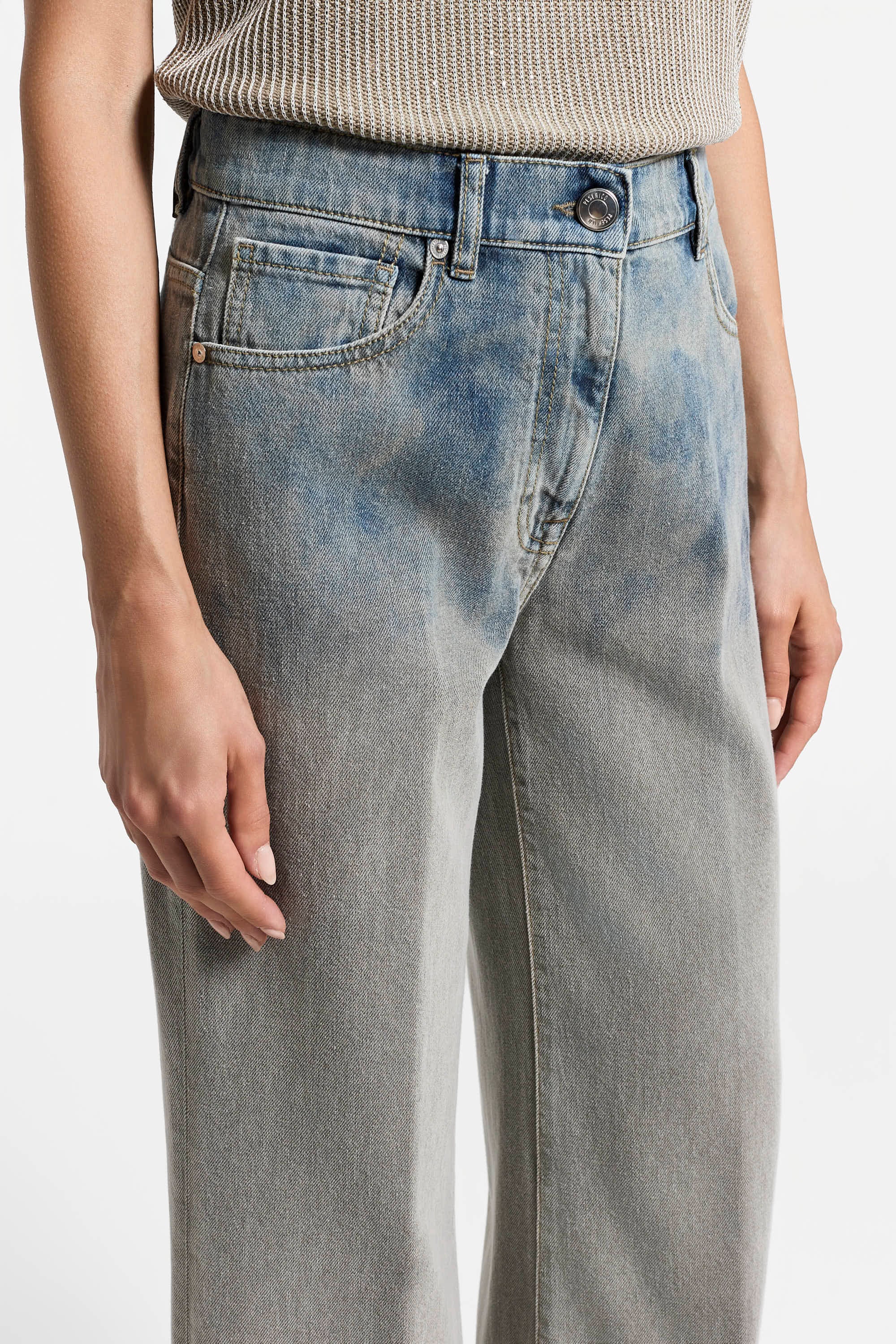 Tie-dye palazzo jeans | Peserico US