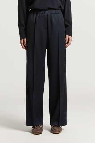 Technical pure wool gabardine trousers