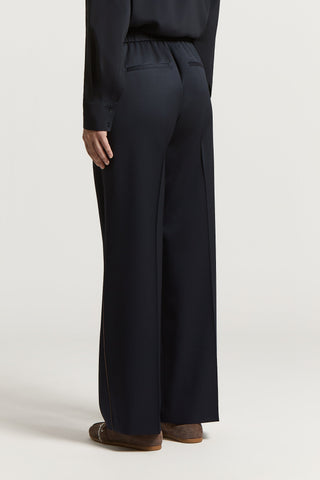 Technical pure wool gabardine trousers