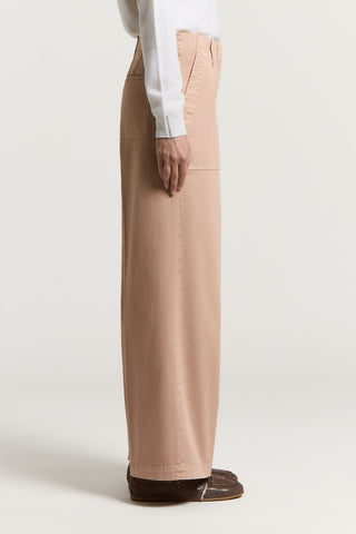 Cotton gabardine trousers