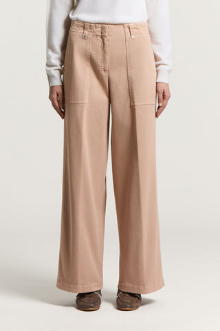 Cotton gabardine trousers