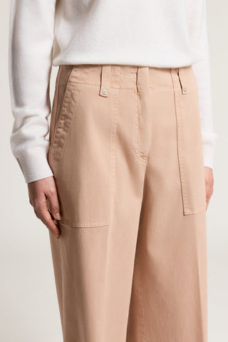 Cotton gabardine trousers