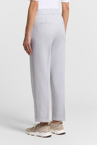 Stretch cotton fleece trousers