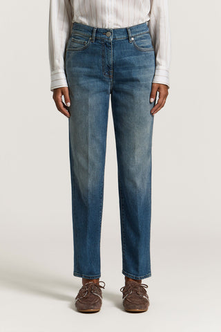 Stretch cotton twill jeans