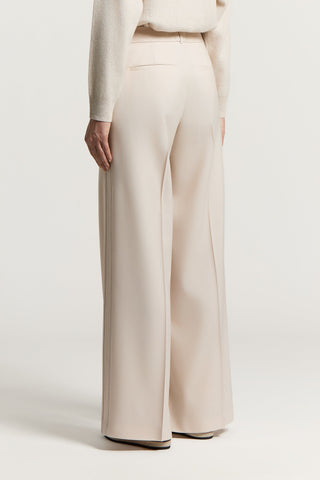 Wool gabardine palazzo trousers