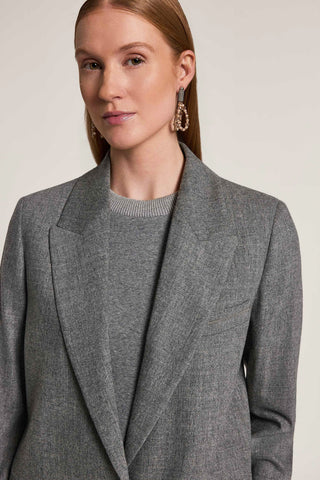 Wool and cashmere single-breasted blazer