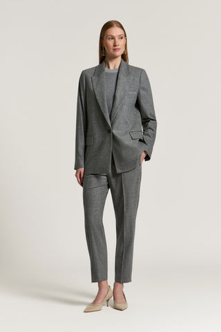 Wool and cashmere single-breasted blazer