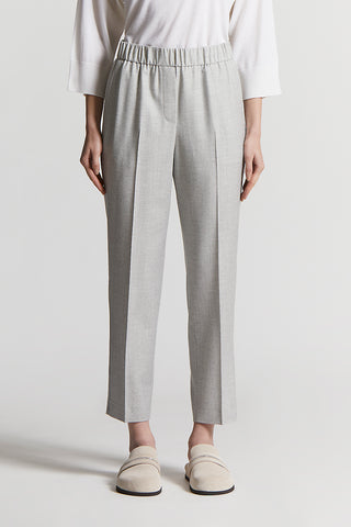 Stretch viscose wool trousers
