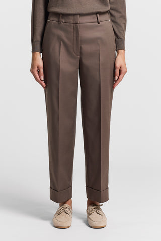 Cotton and viscose trousers