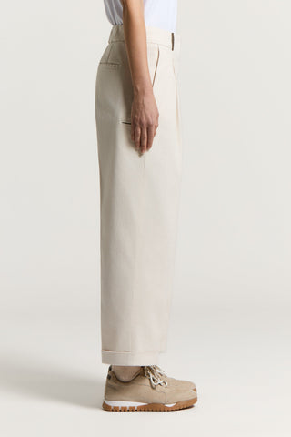 Cotton gabardine trousers