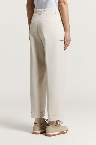 Cotton gabardine trousers