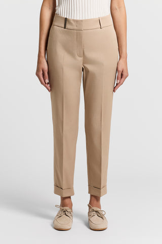 Lightweight cotton gabardine trousers