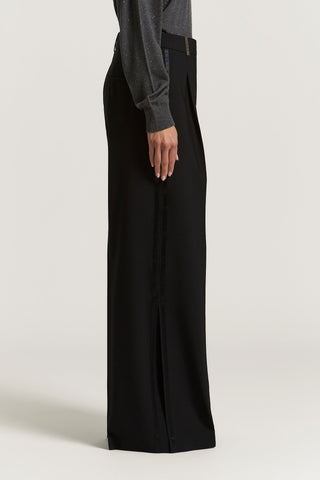 Two-way stretch wool trousers