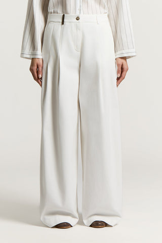 Cotton gabardine trousers