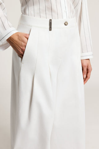 Cotton gabardine trousers