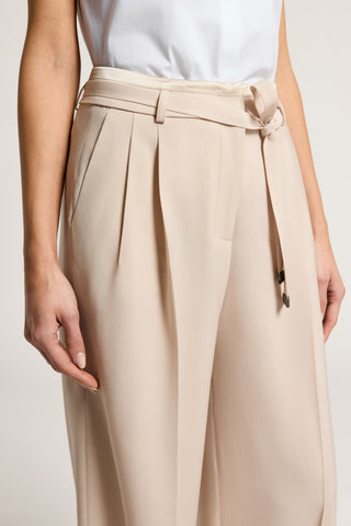 Two-way stretch wool palazzo trousers