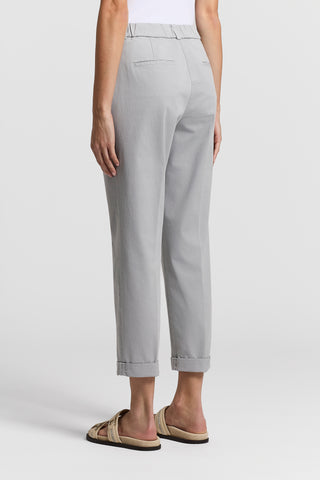 Stonewash gabardine cigarette trousers