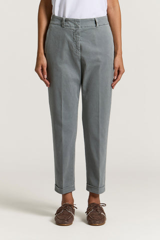 Cotton gabardine trousers
