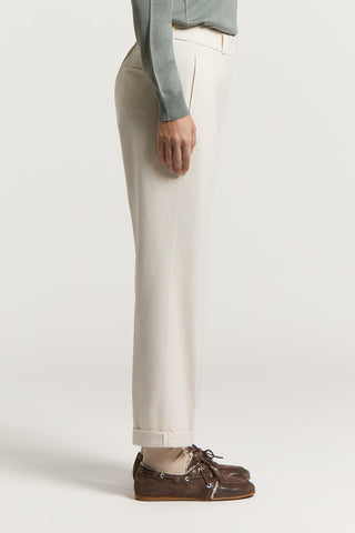 Cotton gabardine trousers