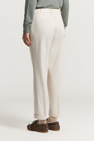 Cotton gabardine trousers