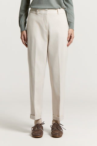 Cotton gabardine trousers