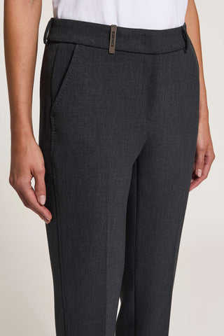 Compact technical fabric cigarette trousers