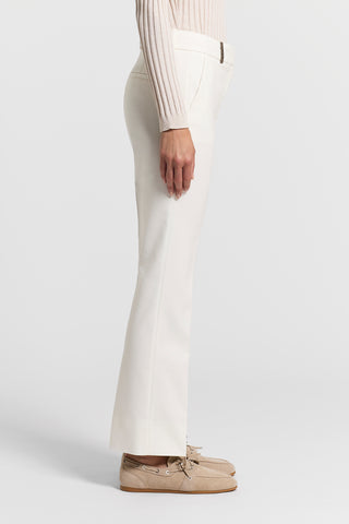 Cropped flared trousers in viscose cotton