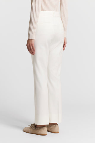 Cropped flared trousers in viscose cotton