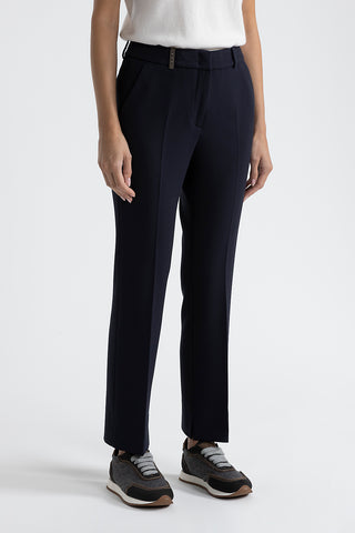 Stretch viscose-cotton trousers